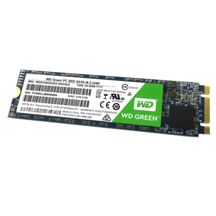 Внутренний SSD-накопитель 120Gb Western Digital Green (WDS120G2G0B) M.2 2280 SATA3