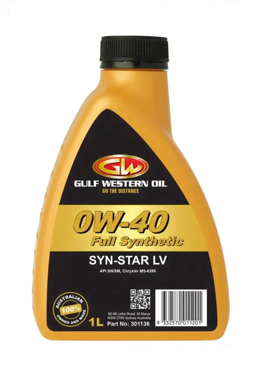 GULF WESTERN OIL Моторное масло SYN-STAR LV 0W-40 1л-0