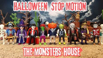 Playmobil Halloween Stop Motion 🎃 The Monsters House. Diorama Horror.