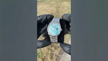 Rolex Day-Date 36 128349RBR with the Turquoise Roman Diamond dial 💎 #rolex #daydate #watches