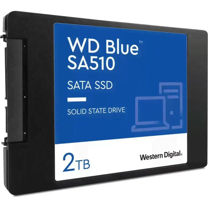 SSD накопитель WESTERN DIGITAL Blue SA510 2ТБ, 2.5", SATA III, SATA WDS200T3B0A