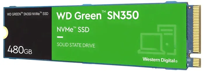 Накопитель SSD M.2 Western Digital 480Gb Green SN350 WDS480G2G0C-0