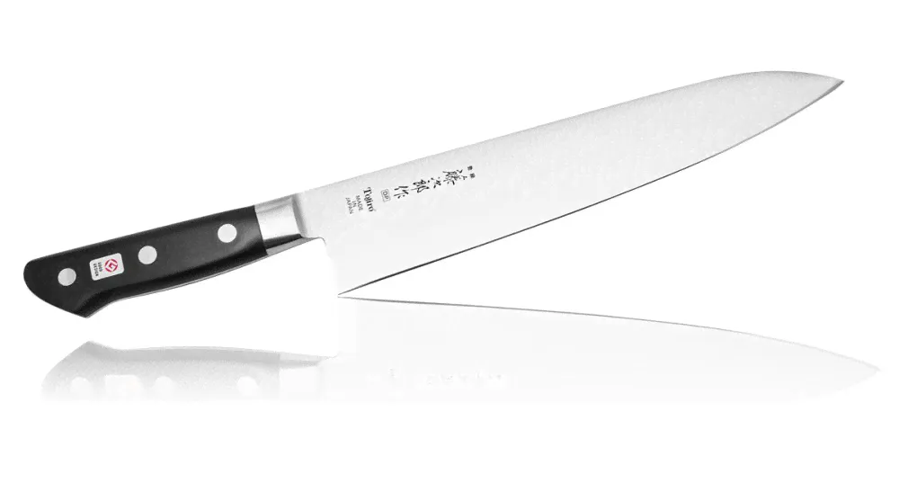 Нож Шеф Tojiro Western Knife, 210 мм, сталь VG10, 3 слоя, рукоять стабилизированная эко-древесина (10225030/220413/00029-0