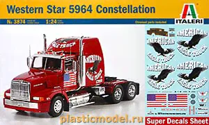 Italeri 3874 1:24 Western Star 5964 Constellation (Вестерн Стар 5964 «Констеллейшн» седельный тягач)-0