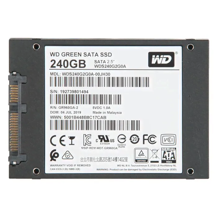 WDS240G2G0A Твердотельный накопитель SSD 240Gb, SATA III, 2.5", Western Digital-1