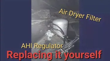 How to replace AHI Air Regulator and Air Dryer Filter. 2016 Volvo VNL 730. Volvo D13. pt 1
