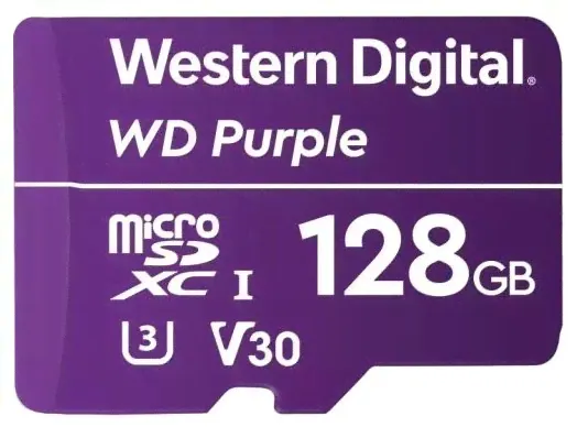 Карта памяти 128Gb MicroSD Western Digital Purple Class 10 (WDD128G1P0A)-0